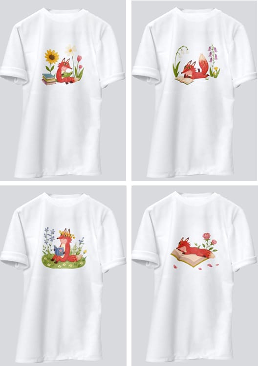 Fox Under the Flowers T-Shirt36